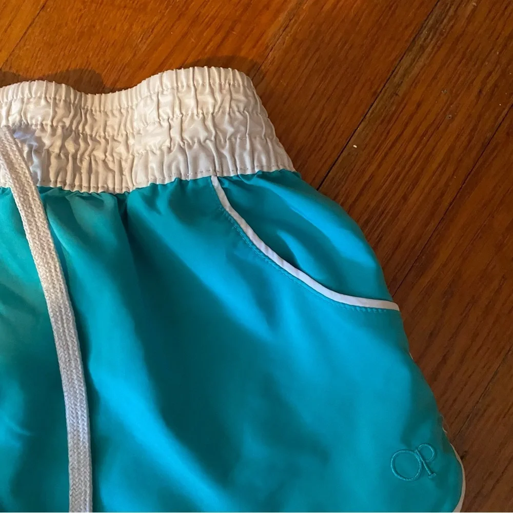 OP Women's/Kids Turquoise and White Athletic Shorts